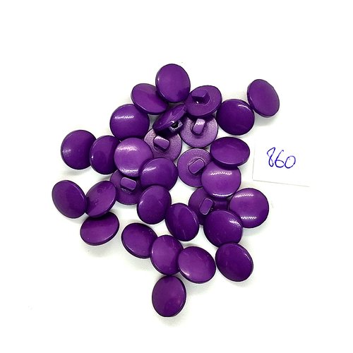 30 boutons en résine violet - vintage - 12mm - tr860