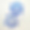 10 pierres strass en acrylique à coudre bleu - 2 trous - 13x15mm - vintage- tr875