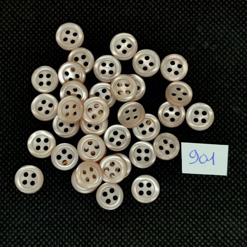 35 boutons en résine rose clair - vintage - 10mm - tr901