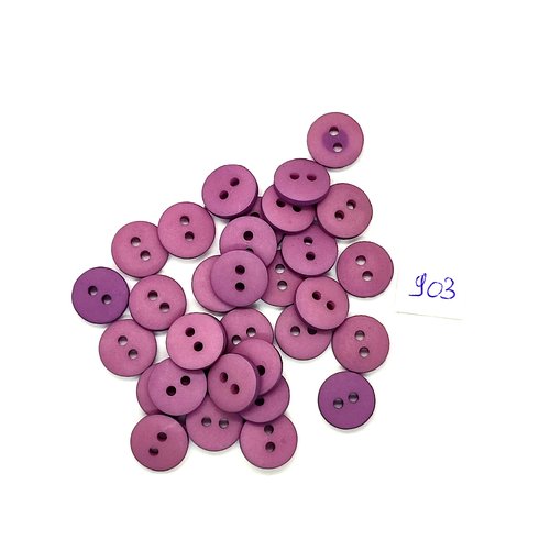 33 boutons en résine lilas foncé - vintage - 12mm - tr903