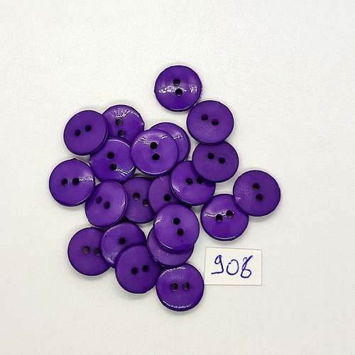 21 boutons en résine violet - vintage - 12mm - tr906