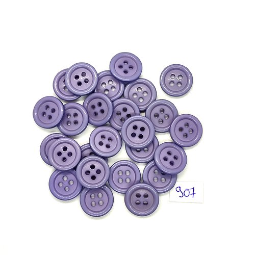 25 boutons en résine lilas - vintage - 15mm - tr907
