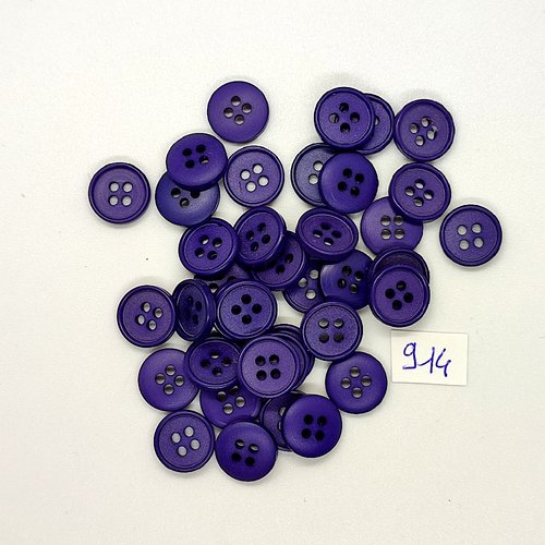 37 boutons en résine violet / lilas foncé- vintage - 12mm - tr914