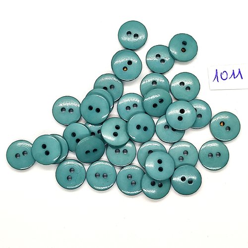 35 boutons en résine vert - vintage - 12mm - tr1011