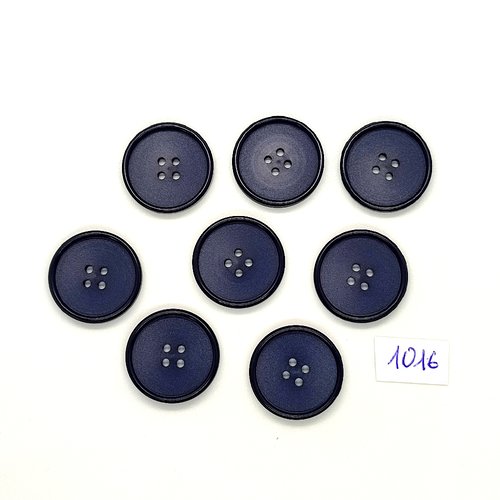 8 boutons en résine bleu - vintage - 21mm - tr1016