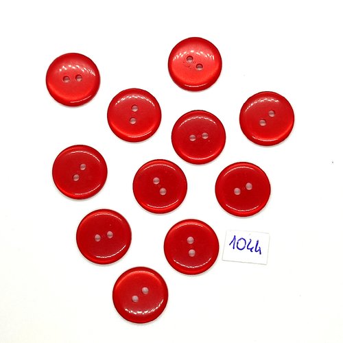 11 boutons en résine rouge foncé - vintage - 18mm - tr1044