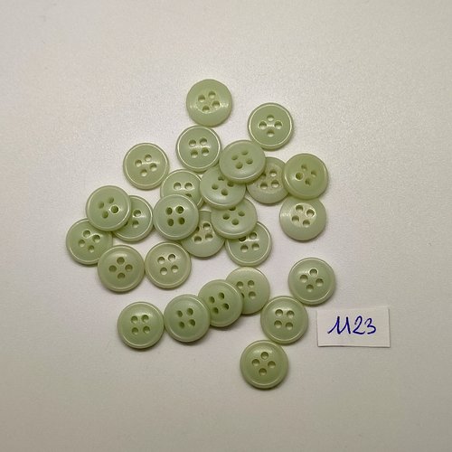 26 boutons en résine vert d'eau - vintage - 12mm - tr1123