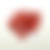 15 boutons en résine rouge foncé - vintage - 12mm - tr1148