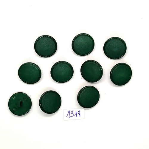 10 boutons en résine vert - vintage - 19mm - tr1318