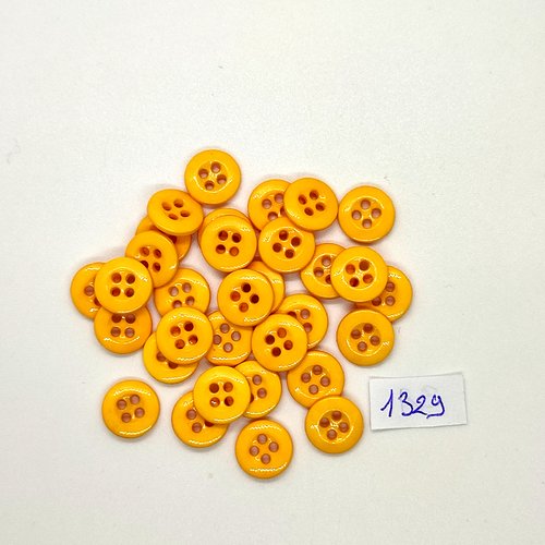 31 boutons en résine orange - vintage - 12mm - tr1329