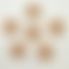 6 boutons en résine beige - vintage - 22mm - tr1378