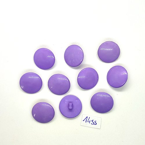 10 boutons en résine lilas - vintage - 19mm - tr1455