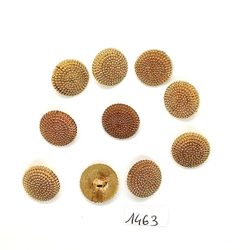 10 boutons en résine doré - vintage - 18mm - tr1463