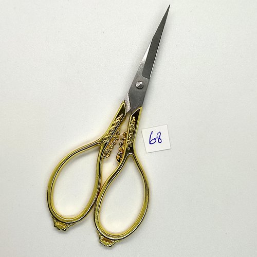 Ciseaux pour broderie - métal doré - 11cm - 68