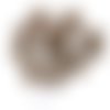 13 boutons en résine marron moucheté - vintage - 18mm - tr1716