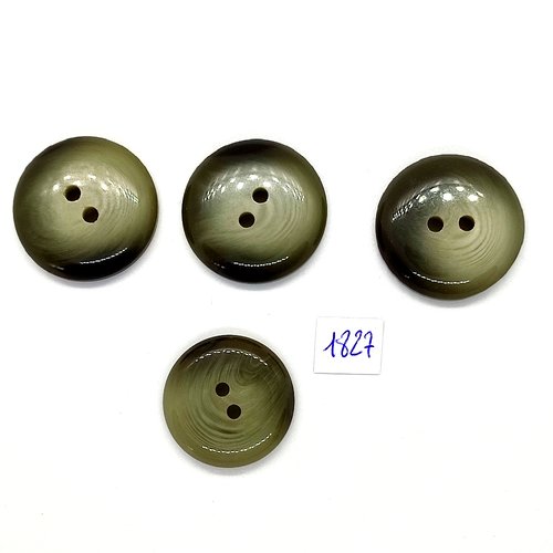 4 boutons en résine vert - vintage - 31mm et 27mm - tr1827