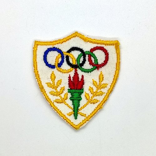 Écusson / thermocollant  - les jeux olympique - multicolore - 50x55mm - à coudre