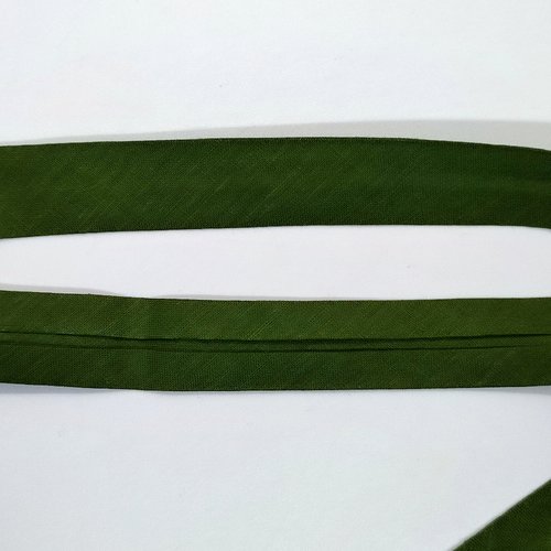 Biais en coton / polyester - vert - vendu par 2m - 20mm