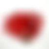 25 pierres strass en acrylique rouge - 20x20mm - vintage - tr1255