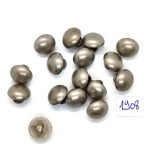 16 boutons en résine gris - vintage - 12mm - tr1908