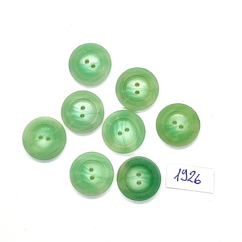8 boutons en résine vert - vintage - 18mm - tr1926