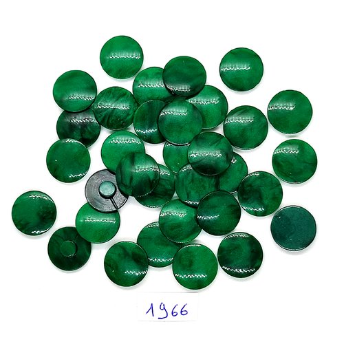 33 boutons en résine vert - vintage - 14mm - tr1966