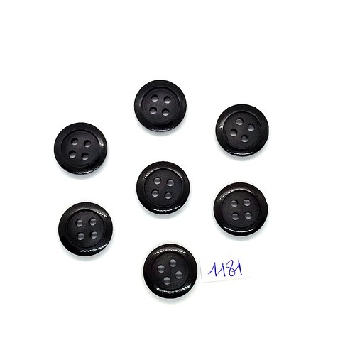 7 boutons en résine gris - 18mm - bri1181