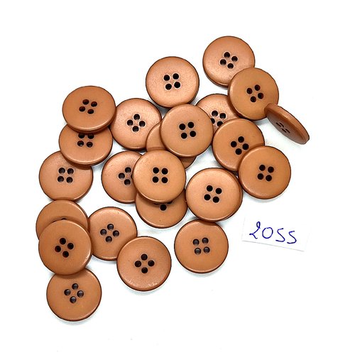 25 boutons en résine marro,n - 15/16mm - tr2055