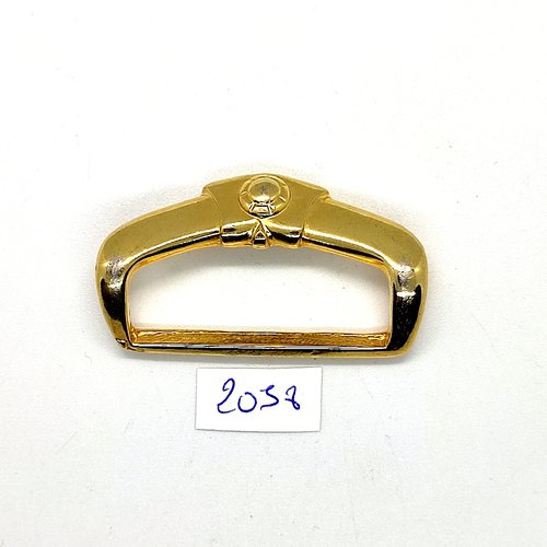 1 boucle de ceinture coulissante en métal doré - 52x30mm - tr2058