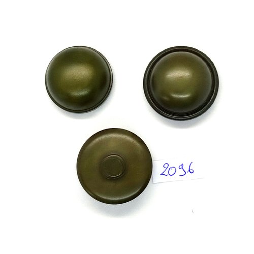 3 boutons en résine vert - 25mm - tr2096