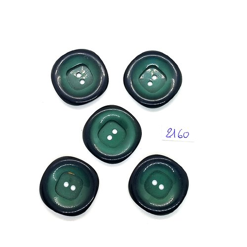 5 boutons en résine vert - 28mm - tr2160