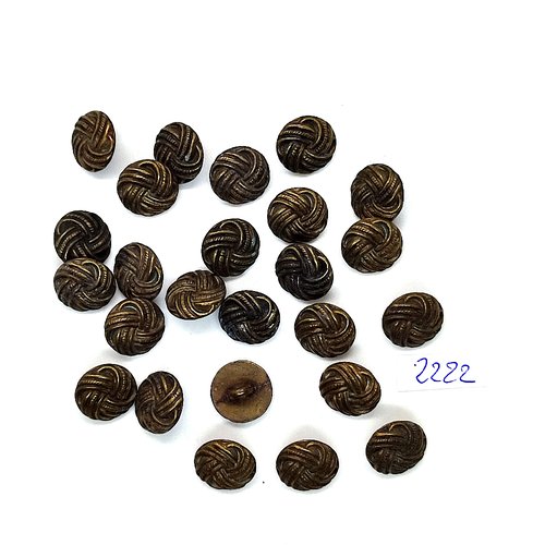 25 boutons en résine  bronze - 13mm - tr2222