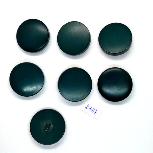 7 boutons en résine vert - 31mm - tr2187