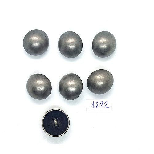 7 boutons en métal argenté - 18mm - bri1222