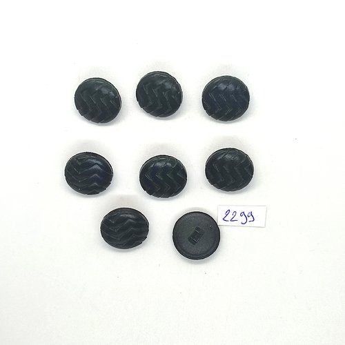 8 boutons en résine vert foncé - 18mm - tr2299