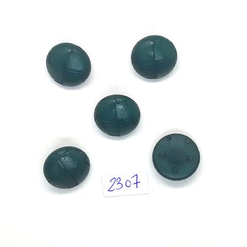 5 boutons en résine vert - 18mm - tr2307