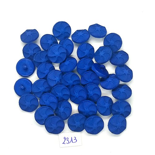 40 boutons en résine bleu - 15mm - tr2313