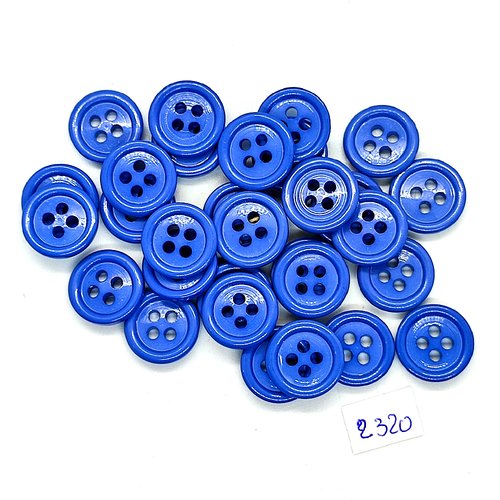 30 boutons en résine bleu - 15mm - tr2320