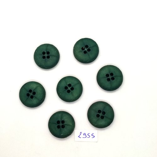 7 boutons en résine vert - 22mm - tr2955