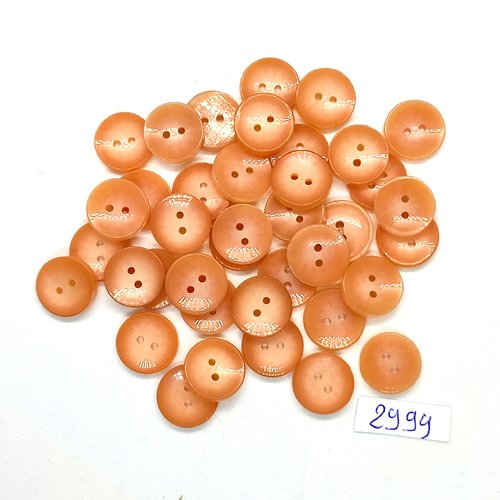 30 boutons en résine orange - 14mm - tr2999