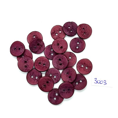 22 boutons en résine violet foncé - 15mm - tr3003