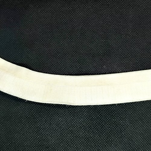 2,50m d'élastique plat blanc -25mm