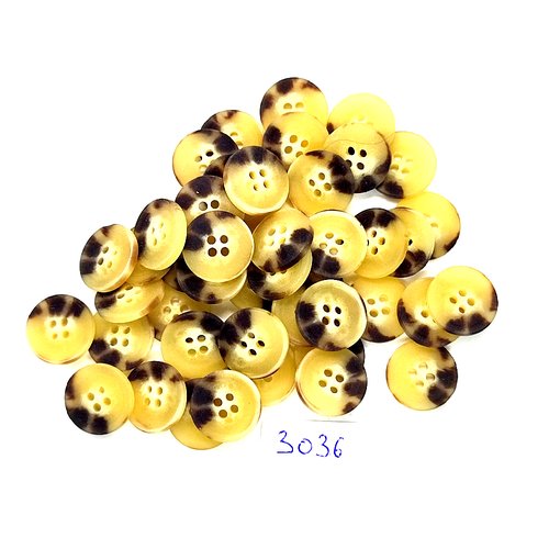 45 boutons en résine marron et beige - 15mm - tr3036
