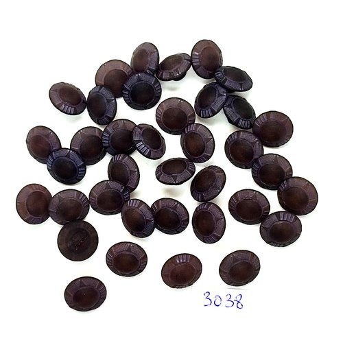 36 boutons en résine marron foncé - 14/15mm - tr3038