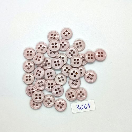40 boutons en résine rose - 10mm - tr3061