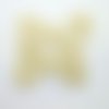 7 boutons en résine beige - 22mm - tr3058