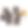 8 boutons en résine cuivre - 21mm - tr3067