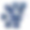 10 boutons en résine bleu - 18mm - tr3069