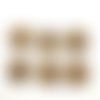 6 boutons en résine beige foncé - 30mm - tr3092