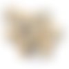 11 boutons en résine marron / beige - 23mm - tr3122